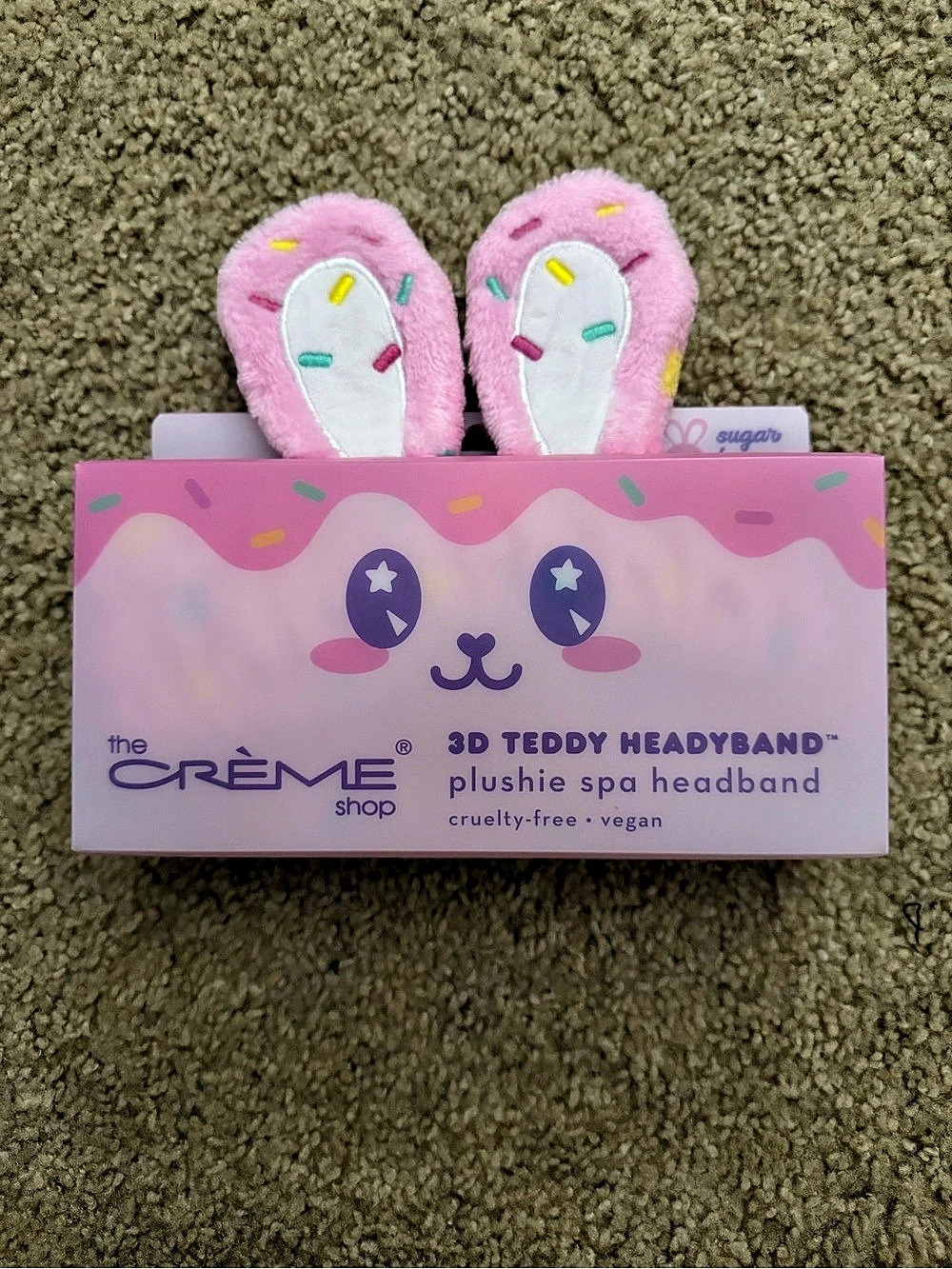 The Crème Shop 3D Teddy Headband Plushie Spa Headband Pink